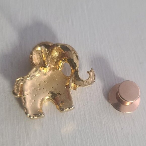 Elephant Rhinestone Vintage Lapel Pin Tie Tack Brooch - GOP Republican Party Pin - Picture 4 of 4